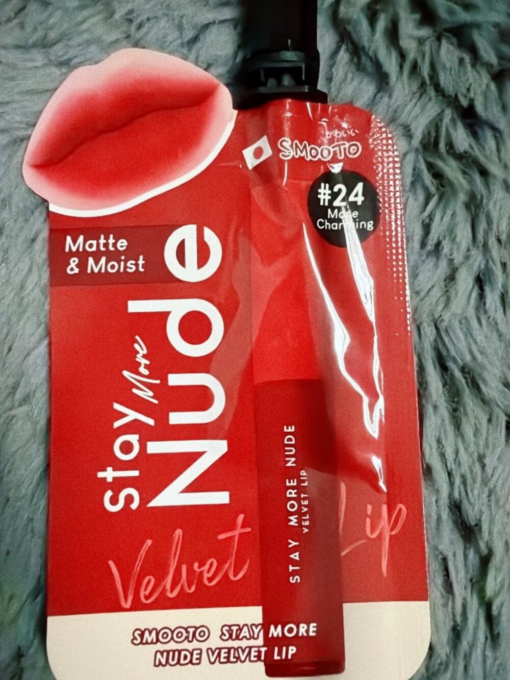 Smooto Stay More Nude Velvet Lip #24 More Charming 3-in-1 Lip Cheek Eye Sachet 2